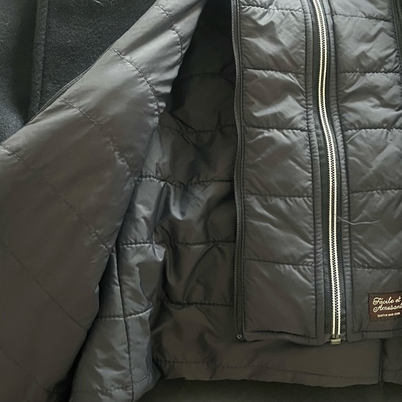 MENS Scotch & Soda Wool Blend Peacoat with Zippered Vest Enclosure - Picture 6 of 9